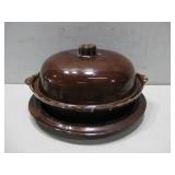 Vtg Old Hickory Glazed Stoneware Dutch Oven See