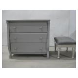 Three Drawer Dresser & Bench See Info
