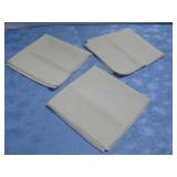 Three Vtg Lace Napkins 17'x 17'