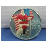 Silver Round 2019 Christmas Santa 1 Oz See Info