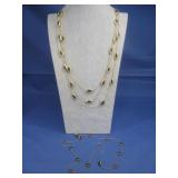 Vtg Goldtone Multicolor Costume Necklaces