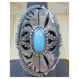 Eugene Belone Large S.S. Turq Navajo Ring See Info