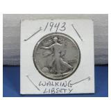 1943 90% Silver Walking Liberty Half Dollar