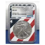 Fine Silver 1 Oz. Graded 2017 American See