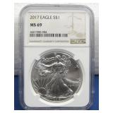 Fine Silver 1 Oz. Graded 2017  American See