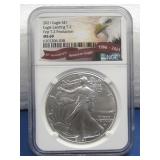 Fine Silver 1 Oz. Graded 2021 American See
