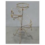 Vtg Wrought Iron Plant Stand Spiral Stair Case