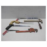Hammer, Pipe Wrench & Key Hole Saws