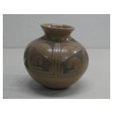 Handpainted Native American Pottery Vase 5' Signed