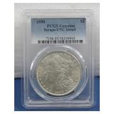 Silver Morgan Dollar 1890 PCGS Graded