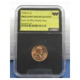 UNC From US Mint Sealed Bag 1958-D One Cent