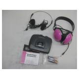 Emerson HS6026 Cassette Player & Two Headphones