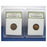 Two Indian Head Cents (1858-1909)