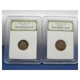 Two Indian Head Cents (1858-1909)