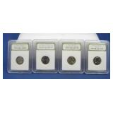 Four Jefferson Nickels (Brilliant Uncirculated)