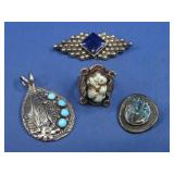 Sterling Silver SW Style Jewelry Ring, Brooch See