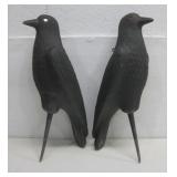 Two Realistic Crow Garden Decoy