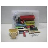 Sterilite Bin W/Painting Supplies
