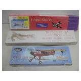 Three Vtg Assorted Model Airplane Flying Kits See