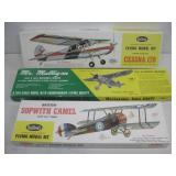 Three Vtg Model Airplane Flying Kits See Info