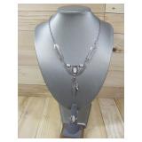 M.O.P. N/A S.S. Necklace & Ring Hallmarked