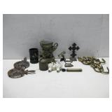 Assorted Decor,Resin Elephant, Cross,Curtain Hooks