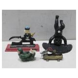 Vtg Metal Nutcracker, Cherub & More Tallest 8.5'