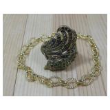 Heidi Daus Multicolor Crystal Ring W/ Link See