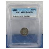 Silver 1829 10ï¿½ 1cg Graded