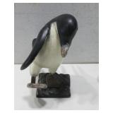 Vtg Wooden Penguin 9.5' Tall