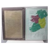 Vtg Irish Heritage Map & Vtg Ireland Map See Info