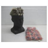 Raccoon Cap & NIP Grizzly Flannel Sz L