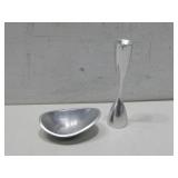 Nambe #373 Dish & Nambe #1994 6310 Candle See Info