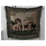 Cherub In Thinking Pose Throw 4' x 4'