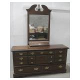 Long Bedroom Dresser W/Mirror See Info