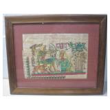 Framed Papyrus Painting 19' x 23' See Info