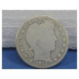 Silver 1912 Barber Half Dollar