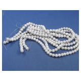 Five White Lace Agate 8mm Bead Strands 15' Each