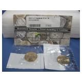 Two Uncirculated 60 P&D 2000 Sacagawea Dollars