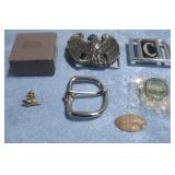 Vtg Avon Corvette Tie Clip Belt Buckles See Info