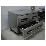 Four Drawer Refrigerated Chef Base Powers On See