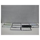 Ten Metal & Plastic License Plate Frames
