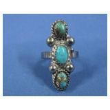 S.S. SW Turquoise Ring Hallmarked