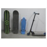 Three Skateboards & Youth Scooter See Info