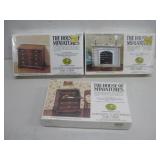 3 Vtg House Of Miniature Dollhouse Furniture Kits
