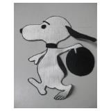 Vtg Snoopy Bowling Shirt Patch 10.25'