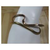 Two Copper Wave Bracelets One Hallmarked