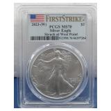 Silver Eagle Graded 2023-W PCGD MS70 See Info