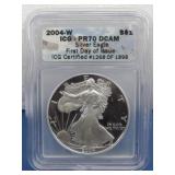 Silver Eagle Graded 2004-W ICG PR70 DCAM