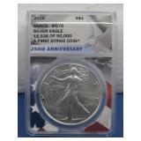 Silver Eagle Graded 2026 ANACS MS70 See Info